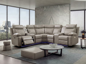 Dona Leather Sectional
