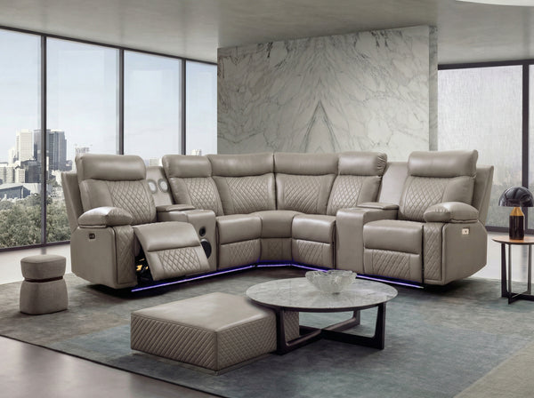 Dona Leather Sectional